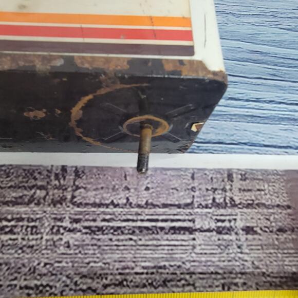 Vintage Nylint pressed steel Schoeps ice cream semi trailer white and orange - Picture 15 of 15